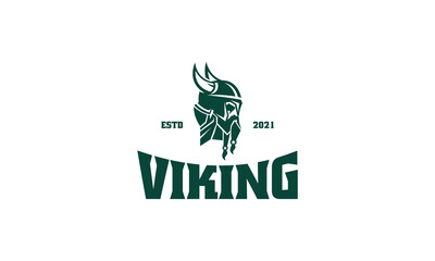 Viking Vintage logo vector icon illustration