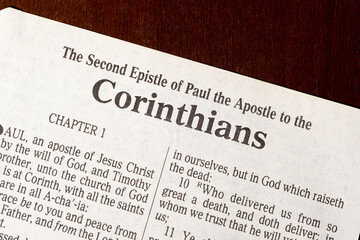 The Book of Second Corinthians Title Page Close-up