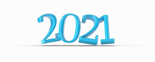 the year 2021 in 3d modern