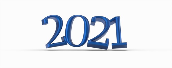the year 2021 in 3d modern