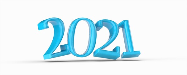 the year 2021 in 3d modern