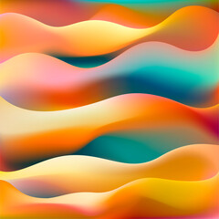 Abstract colorful wavy background with mesh gradient.