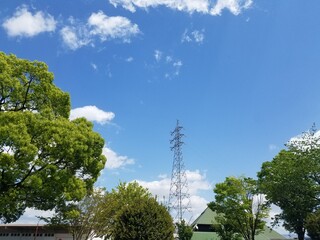 いい天気の日の青空