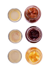Jam jar isolated on white background
