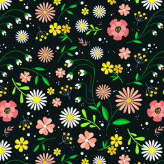 extremely beautiful floral repeat pattern for textile and fabric