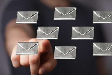 Network Communications with email symbol.