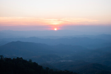 sunrise over the mountains