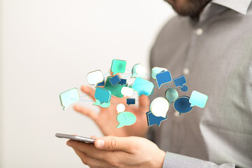 communication speak bubble digital concept