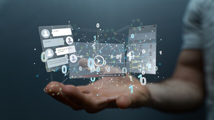 develop interface web application in hand