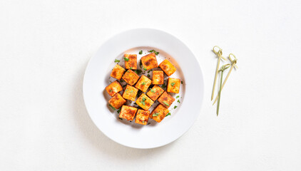 Pan fried paneer