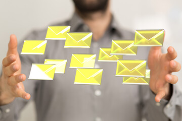 Email Technology Concept with icons symbol