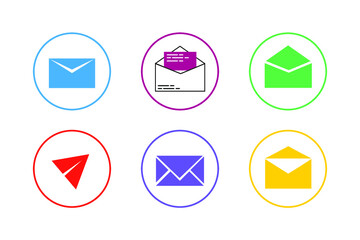 Colorful Email Icon Set