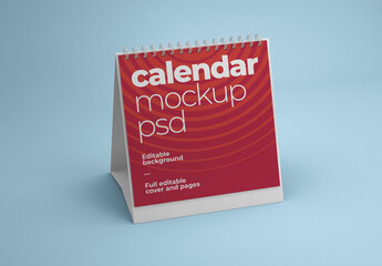 Square Desk Calendar Mockup