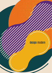 Bright geometric shapes, circle, stripes, fluid. Overlap banner template for social media. Business or technology presentation design template, brochure or flyer template. Vector