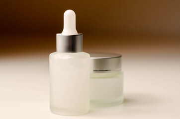 Luxury and expensive anti wrinkle cosmetics, facial serum and collagen cream for women