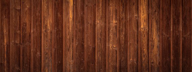 Fototapeta premium old brown rustic dark wooden texture - wood timber background panorama long banner..