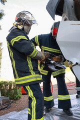 Naklejka premium Pompiers France désincarcération 1