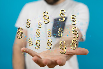 using law paragraph digital hologram 3D rendering