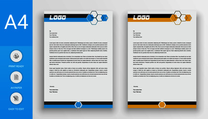Elegant Business Letterhead Design Template. Vector illustration, and modern style letterhead template design.