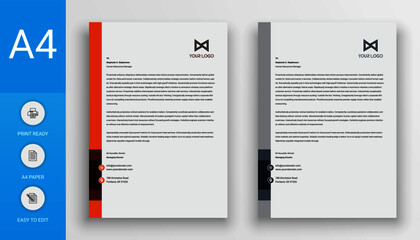 Simple creative Colorful and Modern abstract letter head business templates for your project. clean design and Vector illustration.