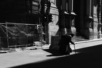 The solitude of an old woman. 
Camera: Lumix S1

