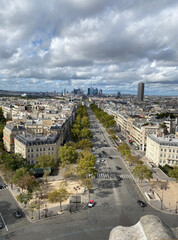 View on la Défense from the Arc of triumph