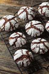 Homemade Chocolate Crinkle Cookies
