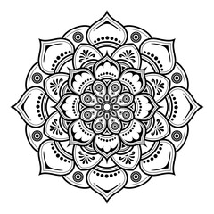 Mandala on white background in vector EPS8