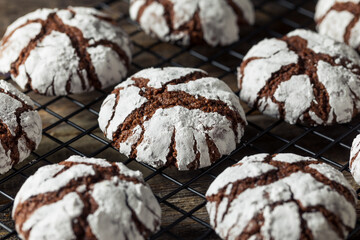 Homemade Chocolate Crinkle Cookies