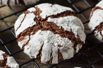 Homemade Chocolate Crinkle Cookies