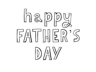 Happy fathers day. Lettering. Holiday calligraphy text