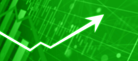 2d rendering Stock market online business concept. business Graph 