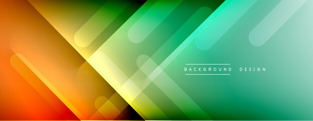 Dynamic lines abstract background. 3D shadow effects and fluid gradients. Modern overlapping forms