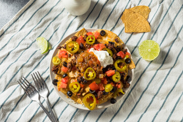 Homemade Cheesy Beef Nachos