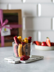 berry paste in a jar