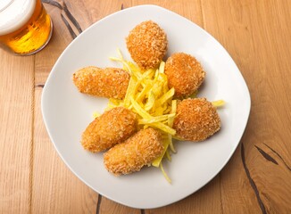 ration croquettes with beer