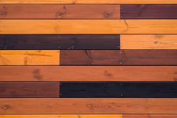 Wooden boards. Background from multi-colored boards.