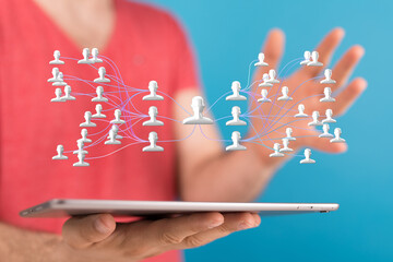 hierarchy connection team group digital