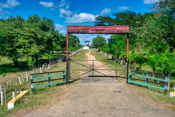 Fototapeta na wymiar Traditional door entrance to a Cuban farm, Cuba