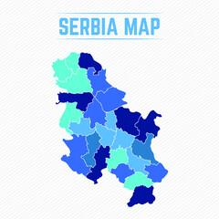 Serbia Detailed Map With States