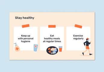Stay Healthy Presentation Template Design