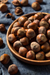 Raw Organic Unshelled Hazelnuts