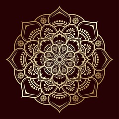 Mandala on a dark background in vector EPS10
