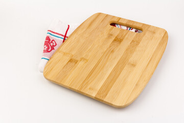 Top view high quality wood cutting board, brown wood. Chopping boards made from natural bamboo....