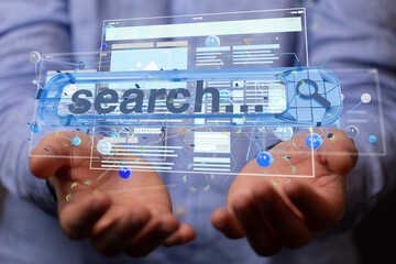 Interface web application in hand