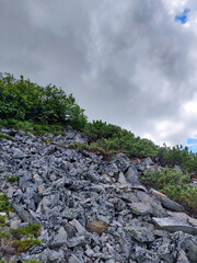Rocks close-up. Huge rocks. Mountains.