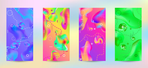 Holographic background. Bright, smooth mesh with a blurry futuristic pattern.
