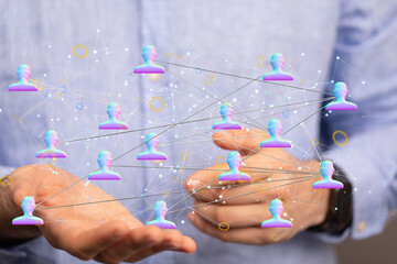Unity group and teamwork concept digital