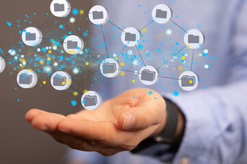 data network 3d digital info