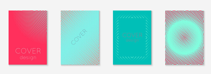 Minimalist trendy cover with line geometric elements and shapes.